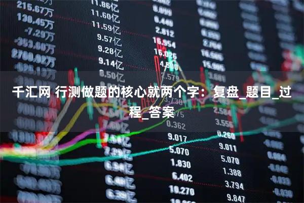 千汇网 行测做题的核心就两个字：复盘_题目_过程_答案